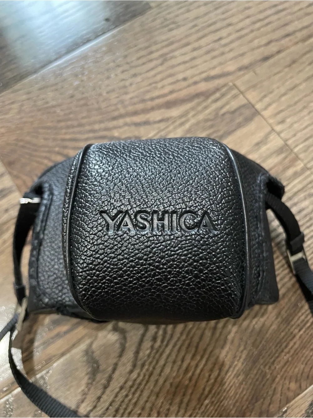 Vintage Yashica 35mm Film Camera w/ 50mm Lens, Leather Case & Strap